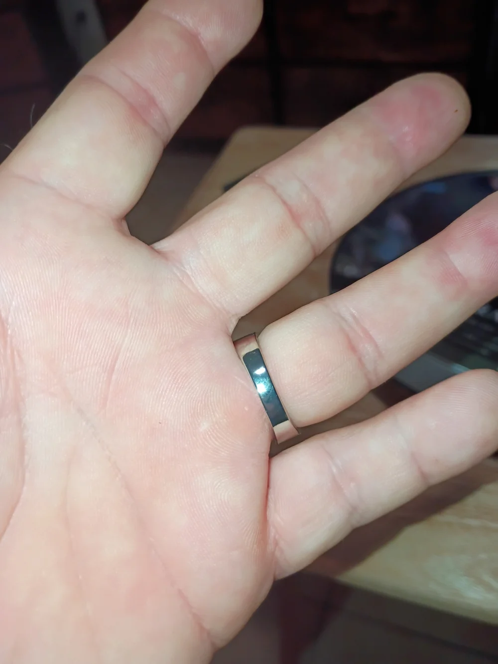 Men's Silver Ring with  moissanite Center Stone size 10